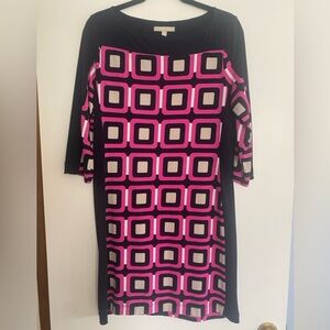 Banana Republic Boatneck Patterned Work Dress